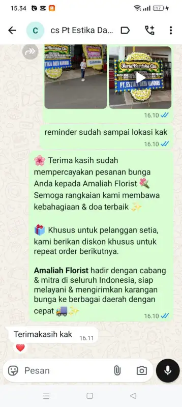 Testimonial Papan Bunga duka BOLAANG MONGONDOW